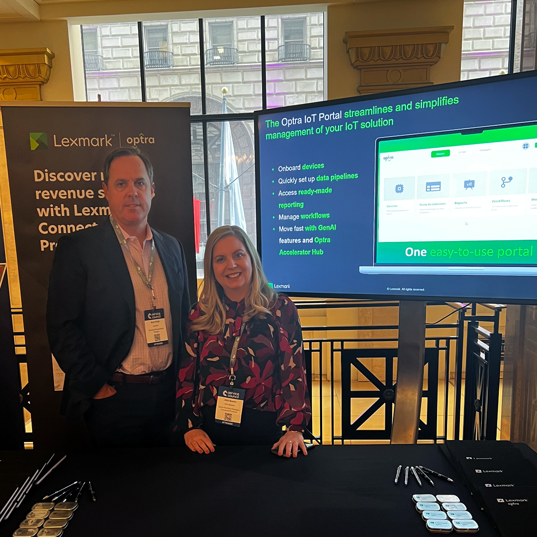 Lexmark booth at 2024 Smarter Services Symposium in Chicago