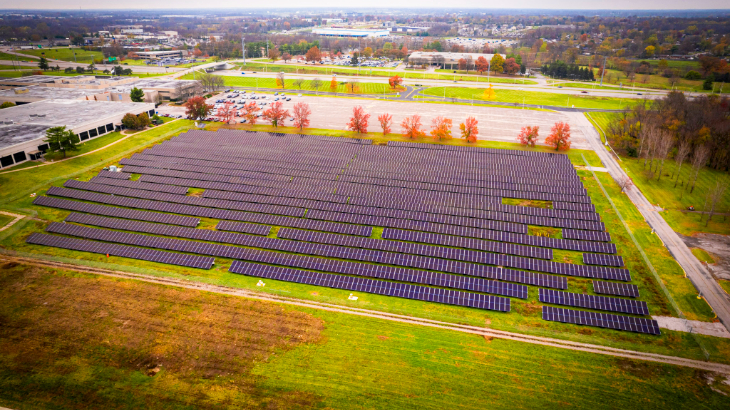 Lexmark solar array at Lexington headquarters