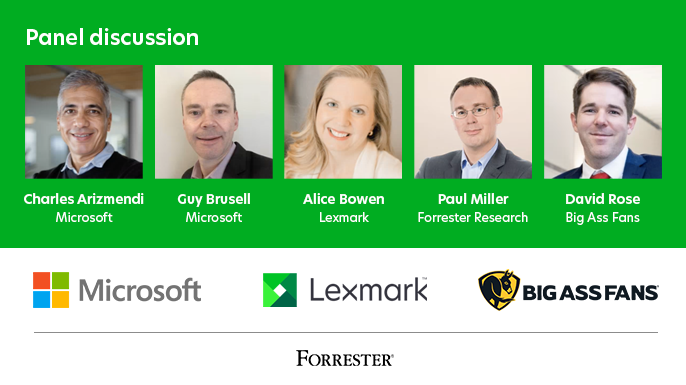 Panelists at the Microsoft and Lexmark strategic webinar